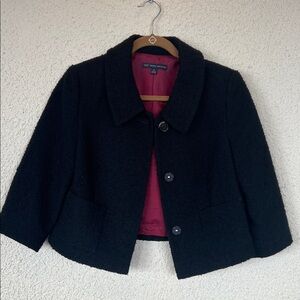 Brooks Brothers Black Jacket with Burgundy Lining